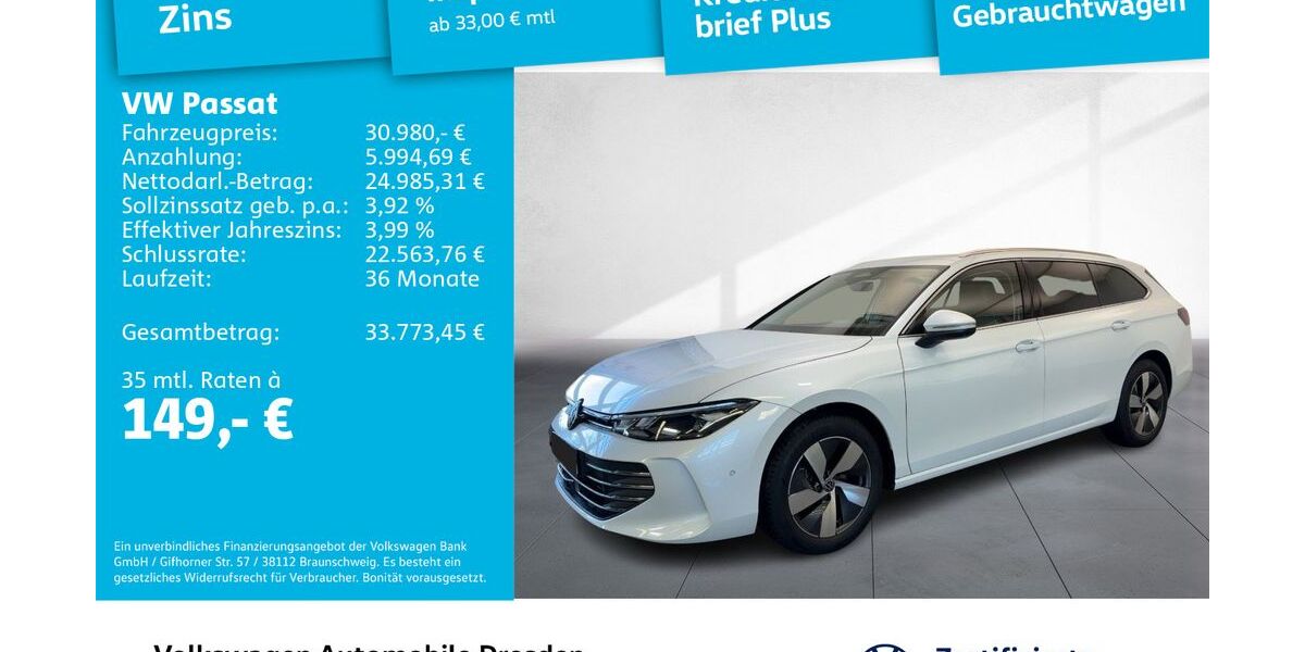 VW Passat 25.225 km 30.980 &euro; Dresden 01169