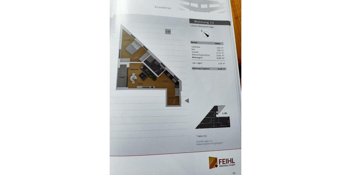 Etagenwohnung Neumarkt in der Oberpfalz Altenhof - 2 Zimmer, 54 m&sup2;, 245.000&euro; | Angebot:26883433