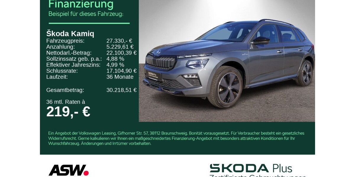 Skoda Kamiq 18.500 km 26.690 &euro; Bad Rappenau 74906