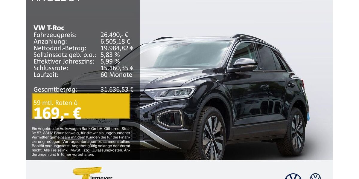 VW T-Roc 6.999 km 26.490 &euro; Marl 45770