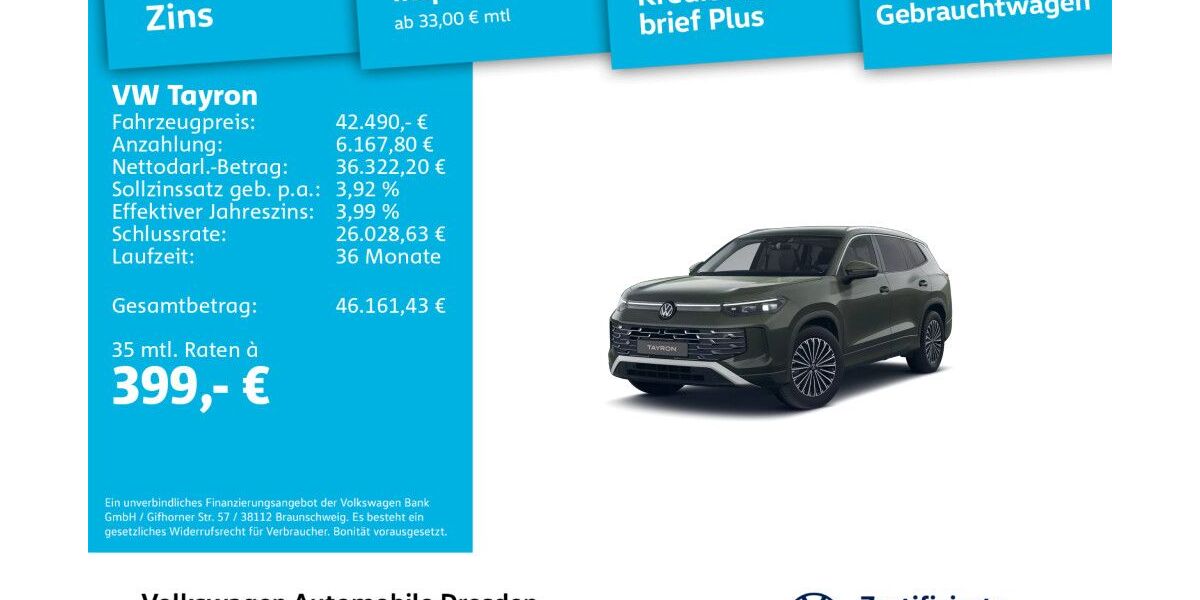 VW Tayron 9.915 km 40.990 &euro; Dresden 01067