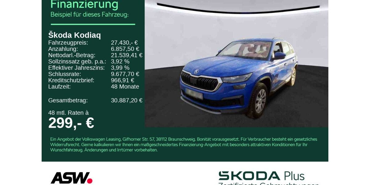 Skoda Kodiaq 111.300 km 27.430 &euro; Weinsberg 74189