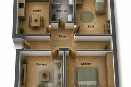 Wohnung Merkers Merkers - 3 Zimmer, 64 m&sup2;, 99.000&euro; | Angebot:27067486
