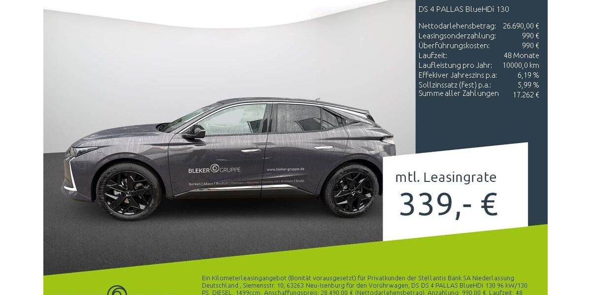 DS Automobiles DS4 1.442 km 26.690 &euro; Ahaus 48683