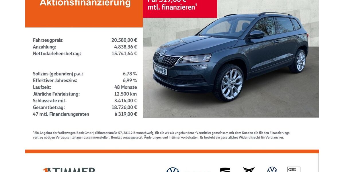 Skoda Karoq 84.085 km 20.580 &euro; Rheine 48432