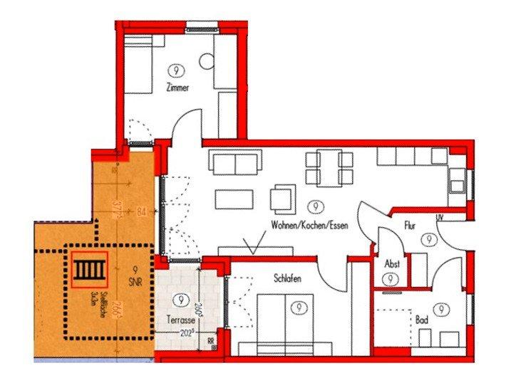 Erdgeschoßwohnung Eppingen - 3 Zimmer, 74 m&sup2;, 334.000&euro; | Angebot:26851545