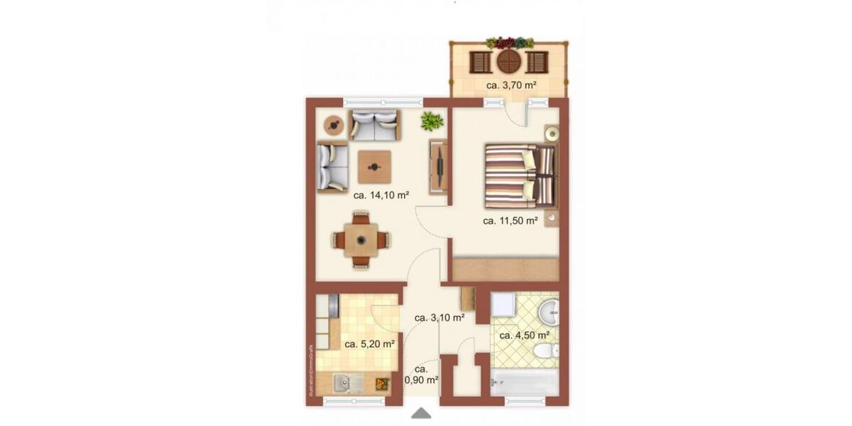 Etagenwohnung Bad Dürrenberg - 2 Zimmer, 41 m&sup2;, 298&euro; | Angebot:26266526
