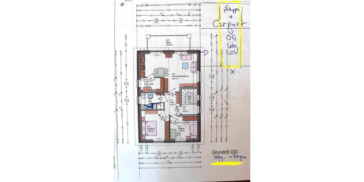 Dachgeschoßwohnung Edewecht - 3 Zimmer, 77 m&sup2;, 890&euro; | Angebot:26399688