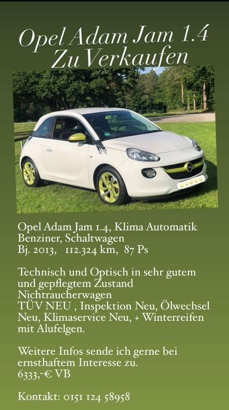 Opel Adam 112.324 km 6.333 € Aschaffenburg 63741