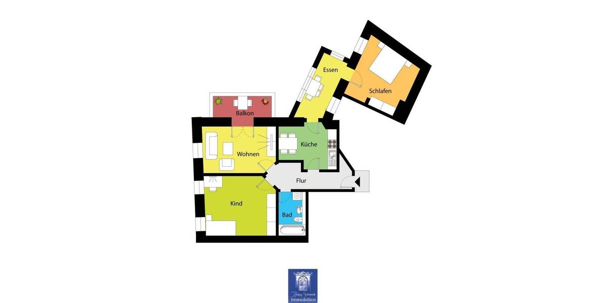 Etagenwohnung Meißen - 3 Zimmer, 85 m&sup2;, 675&euro; | Angebot:26863438