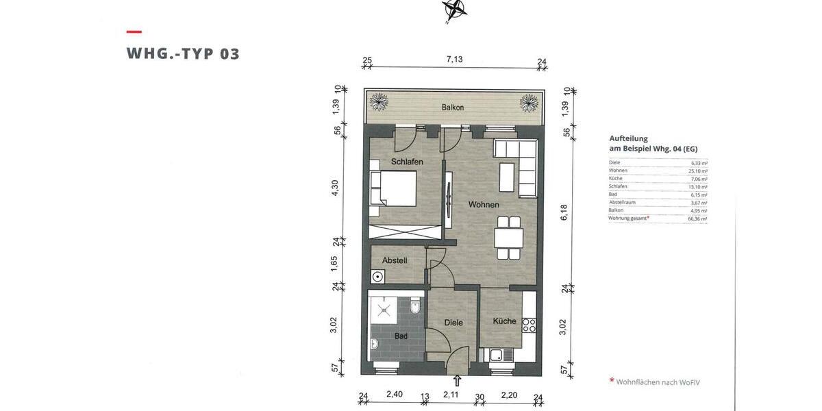 Etagenwohnung Rüthen - 2 Zimmer, 66 m&sup2;, 963&euro; | Angebot:25051292