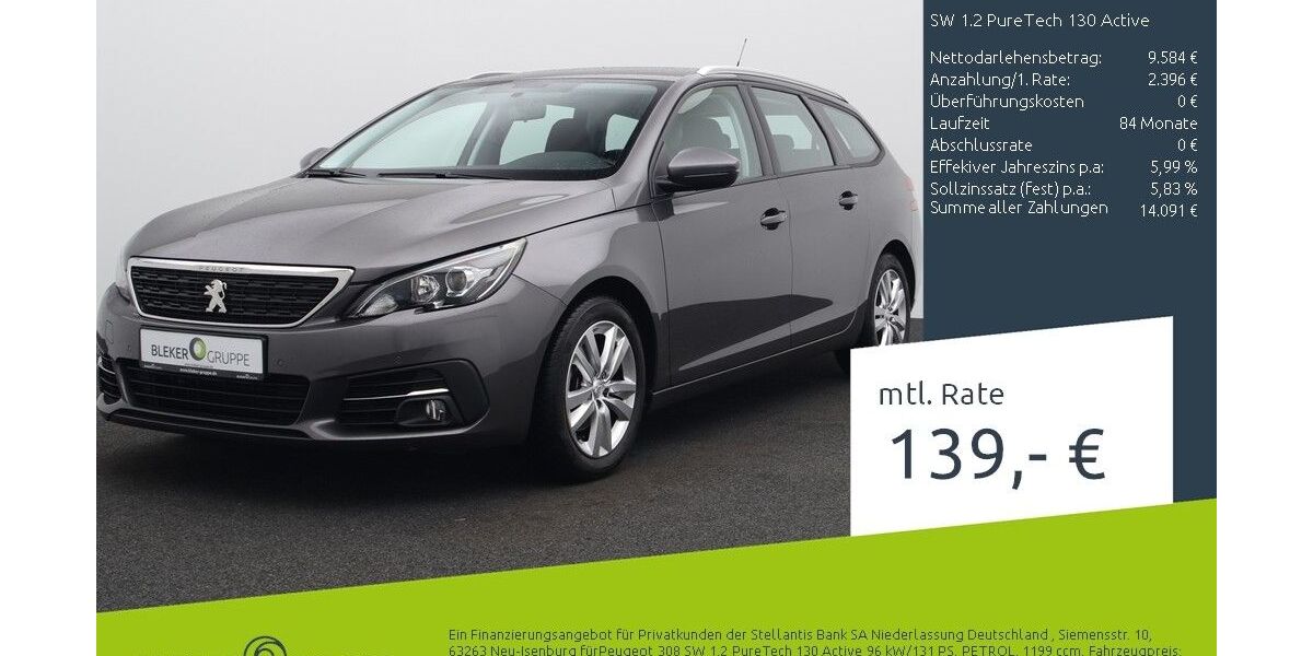 Peugeot 308 40.350 km 11.980 &euro; Borken 46325