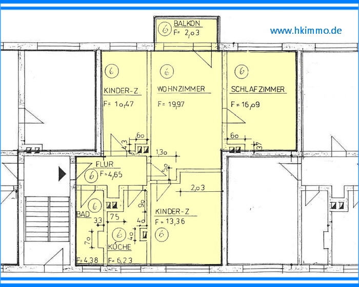 Eigentumswohnung mit Balkon in Reppichau - 4 Zimmer Küche Bad - mit Einbauküche - 4- Reppichau Reppichau | Angebot:26386424