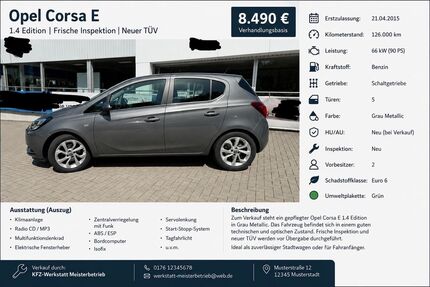 Opel Corsa 126.000 km 8.490 &euro; Baden Baden 76532
