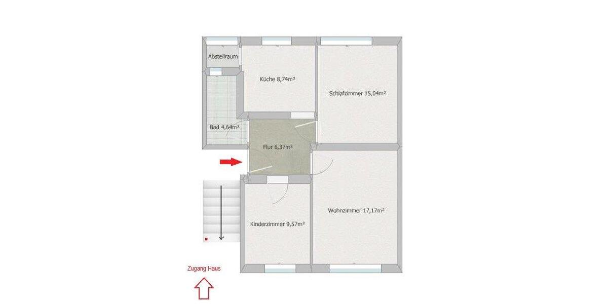 Erdgeschoßwohnung Erfurt Johannesvorstadt - 3 Zimmer, 60 m&sup2;, 149.600&euro; | Angebot:26355514