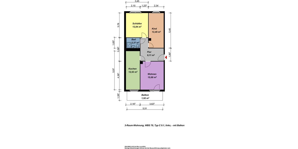Etagenwohnung Burg Stargard - 3 Zimmer, 69 m&sup2;, 412&euro; | Angebot:22742423
