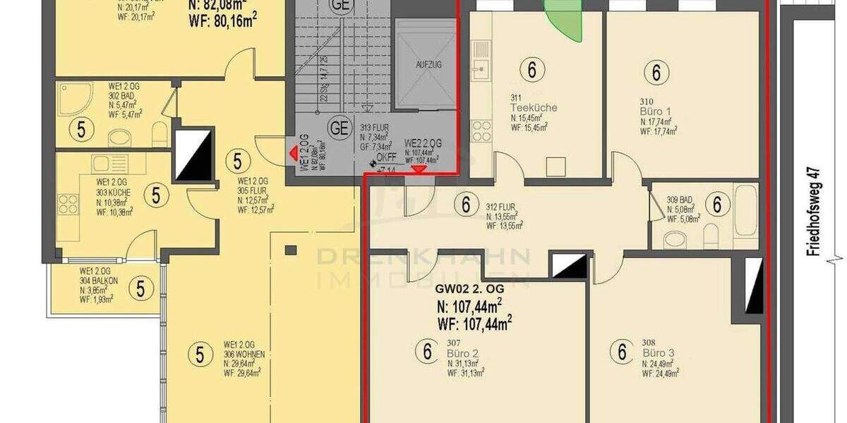 Gewerbeobjekt Rostock Kröpeliner Tor-Vorstadt - 3 Zimmer, 107 m&sup2;, 373.430&euro; | Angebot:22901729