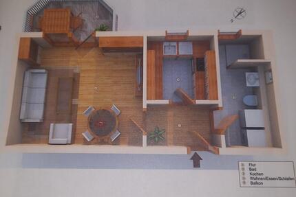 Wohnung zu vermieten 1 zimmer
