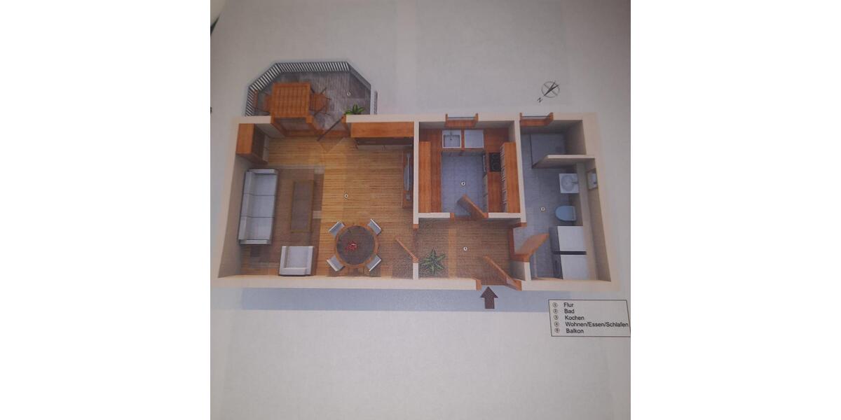 Wohnung zu vermieten 1 zimmer