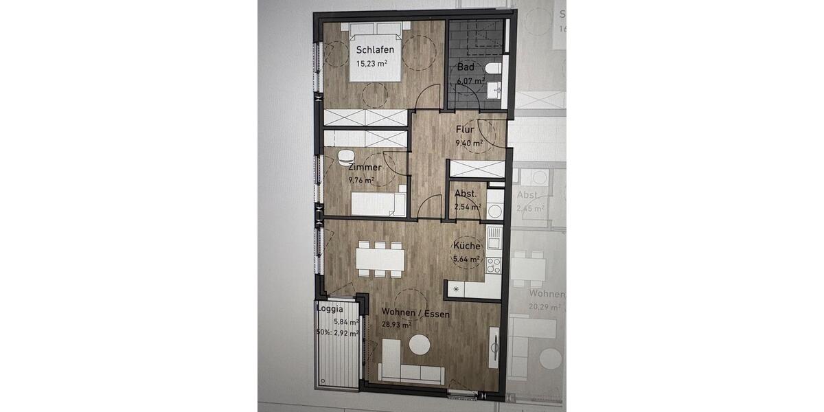 Etagenwohnung Husum - 3 Zimmer, 80 m&sup2;, 1.150&euro; | Angebot:26424712