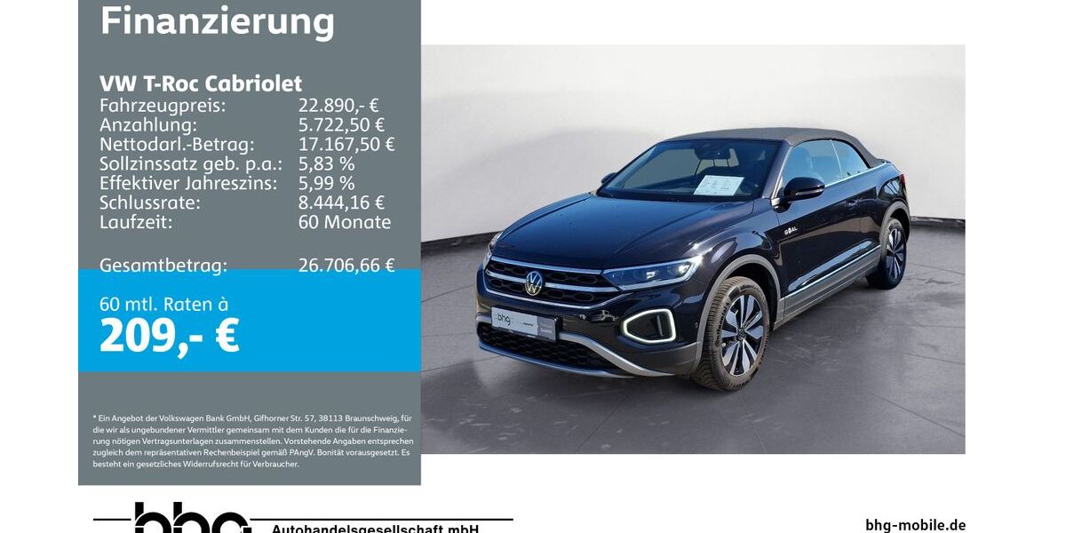 VW T-Roc 25.321 km 22.890 &euro; Mössingen 72116