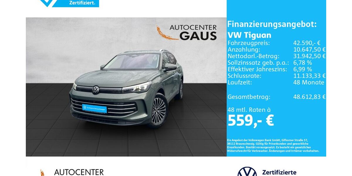 VW Tiguan 13.144 km 42.590 &euro; Bielefeld 33699