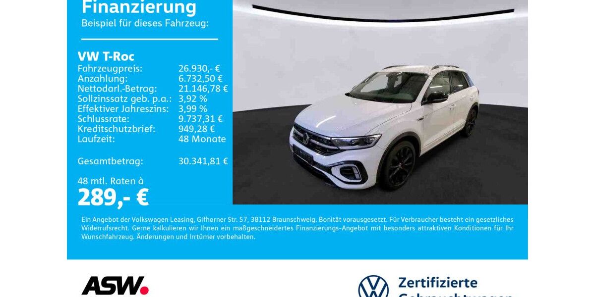 VW T-Roc 43.000 km 26.930 &euro; Sinsheim 74889