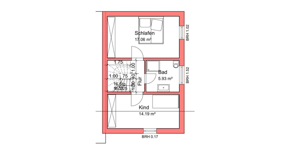 Einfamilienhaus Stadtallendorf - 3 Zimmer, 83 m&sup2;, 1.100&euro; | Angebot:26029940