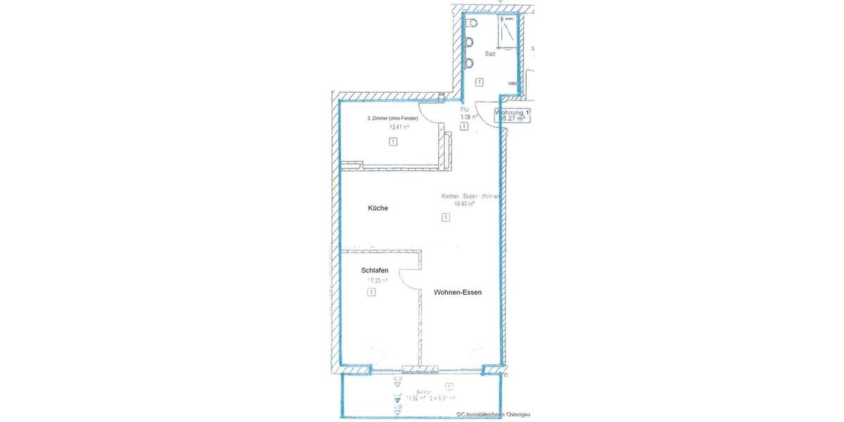 Etagenwohnung Bad Reichenhall - 2.5 Zimmer, 95 m&sup2;, 1.250&euro; | Angebot:26703589