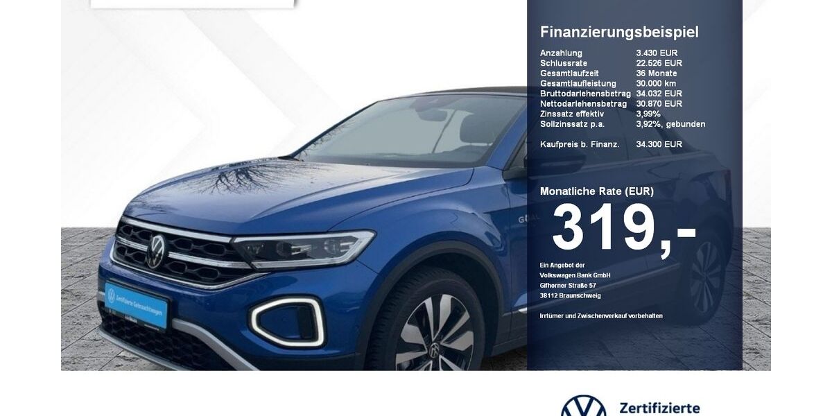 VW T-Roc 5.517 km 34.300 &euro; Erding 85435