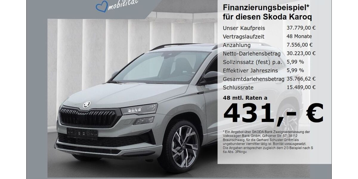 Skoda Karoq 1.116 km 37.779 &euro; Ruhstorf 94099