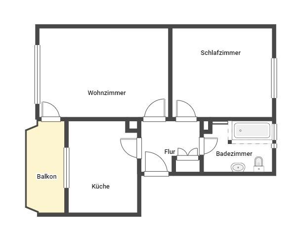 Etagenwohnung Kandel - 2 Zimmer, 53 m&sup2;, 609&euro; | Angebot:25857677