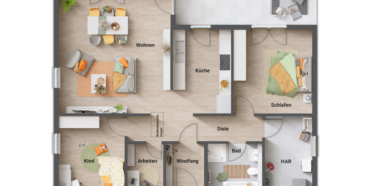 Bungalow Krauthausen Pferdsdorf-Spichra - 4 Zimmer, 108 m&sup2;, 314.470&euro; | Angebot:26029291