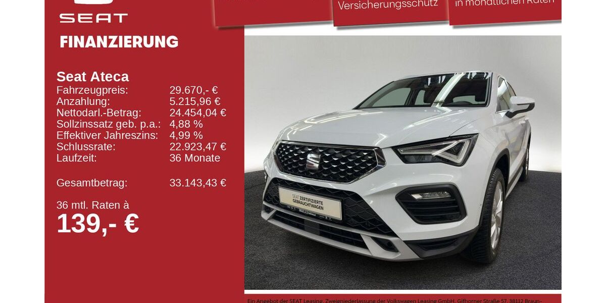 Seat Ateca 8.459 km 29.670 € Neu-Ulm 89231