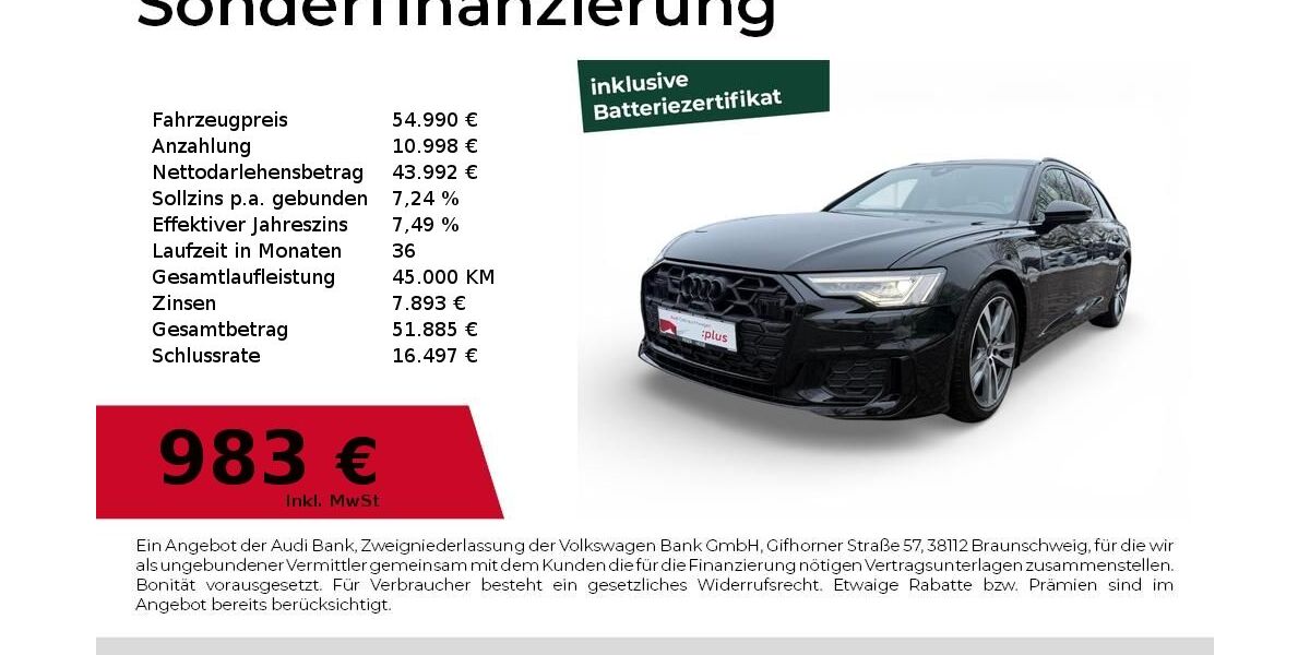 Audi A6 30.243 km 54.990 &euro; Dessau-Roßlau 06844