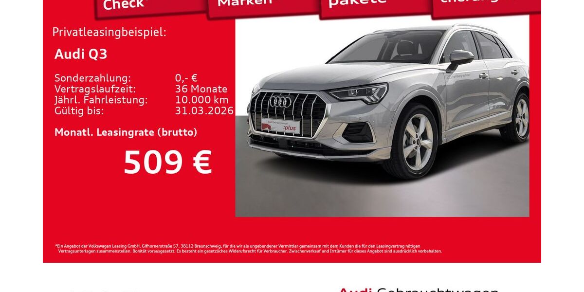 Audi Q3 8.592 km 41.772 &euro; Hamburg 22529