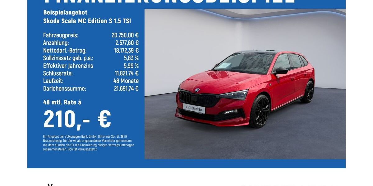 Skoda Scala 67.100 km 20.750 &euro; Braunschweig 38124