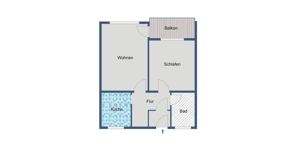 Etagenwohnung Petersberg - 2 Zimmer, 49 m&sup2;, 237&euro; | Angebot:26674173
