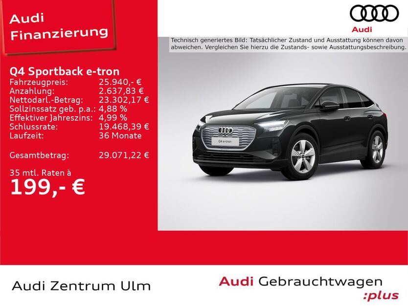 Audi Q4 e-tron 14.197 km 25.940 € Ulm 89073