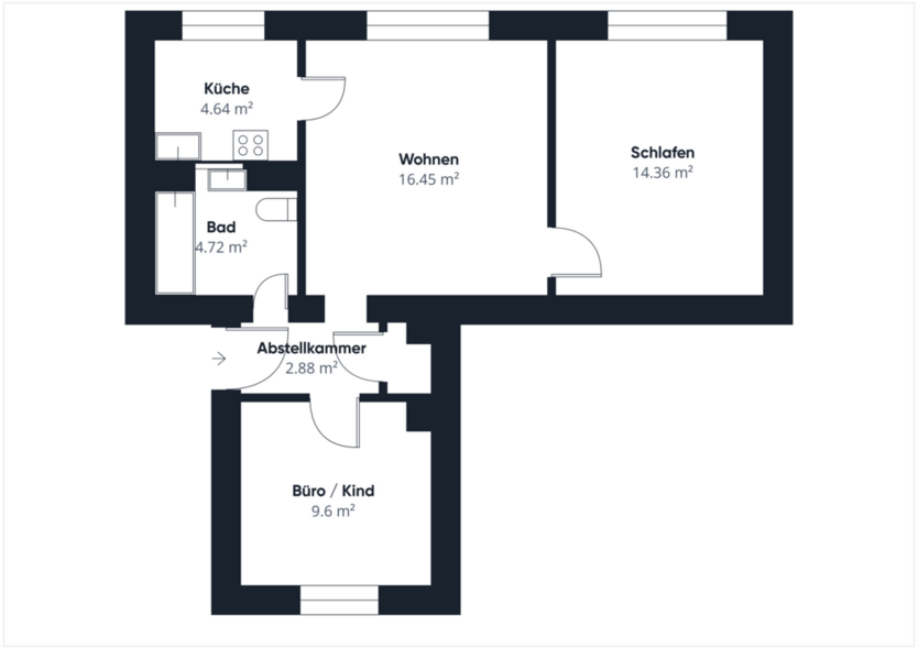 Helle 3-Zimmer Wohnung im Hochparterre