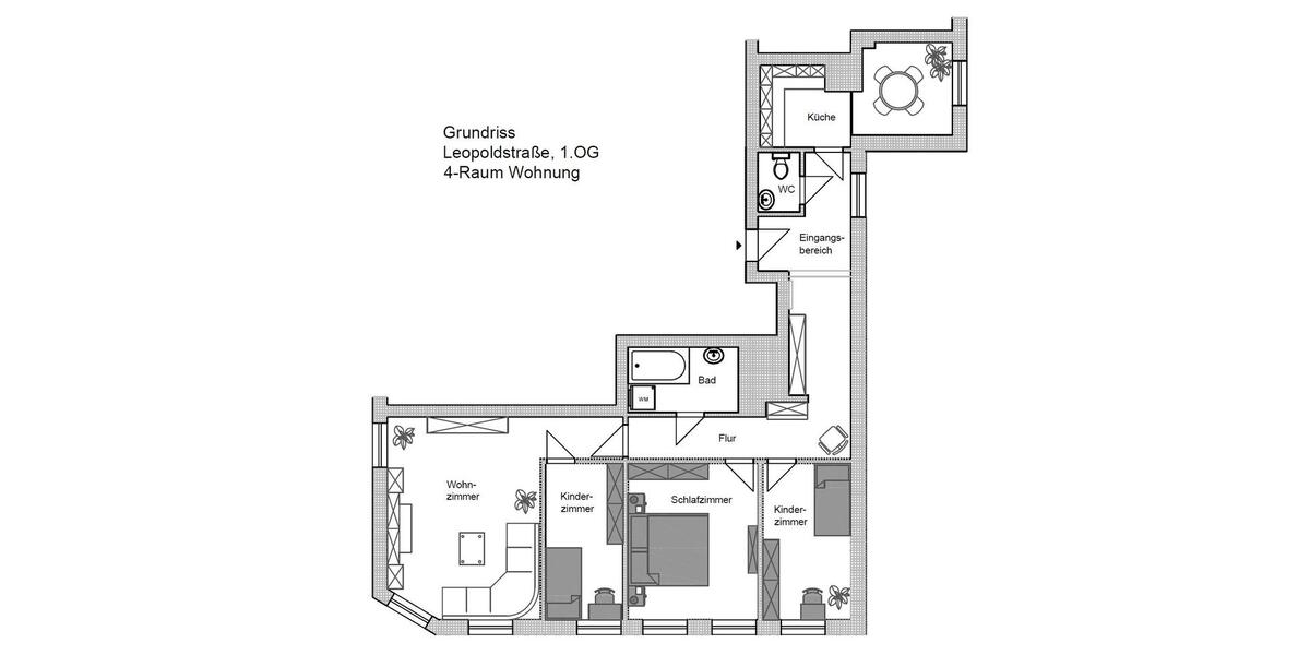 Etagenwohnung Glauchau - 4 Zimmer, 87 m&sup2;, 440&euro; | Angebot:26039631