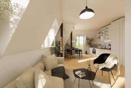 seltene Gelegenheit!- ruhige 2-Zimmer Dachgeschosswohnung mit Balkon im Preußischen Viertel 2 zimmer