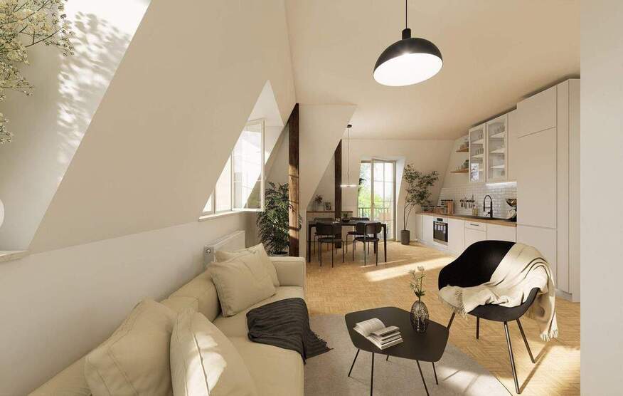 seltene Gelegenheit!- ruhige 2-Zimmer Dachgeschosswohnung mit Balkon im Preußischen Viertel 2 zimmer