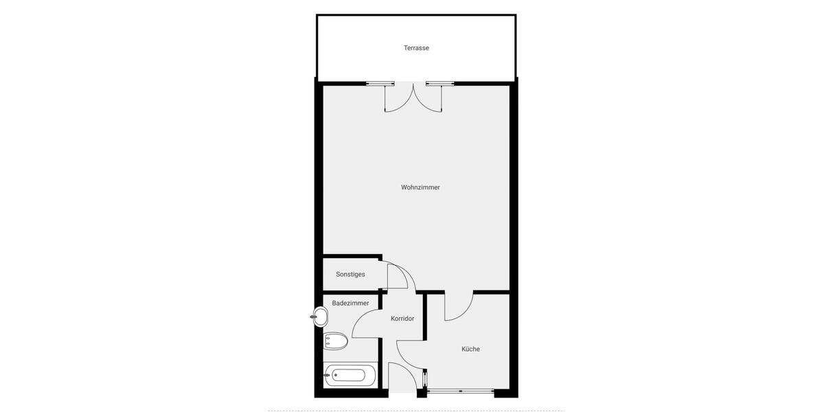 Etagenwohnung Recklinghausen Grullbad - 1 Zimmer, 50 m&sup2;, 384&euro; | Angebot:24703880