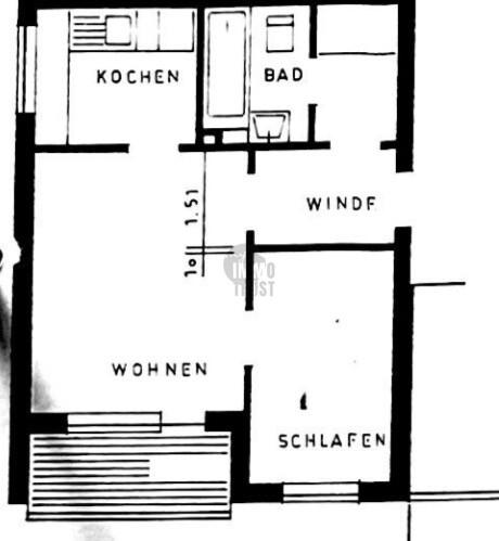 Etagenwohnung Großalmerode - 2 Zimmer, 39 m&sup2;, 350&euro; | Angebot:26400128