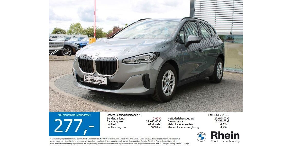 BMW 218 Active Tourer 18.100 km 26.840 &euro; Neusitz/Rothenburg 91616