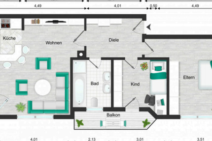 3-Zimmer-Wohnung Horb-Bildechingen