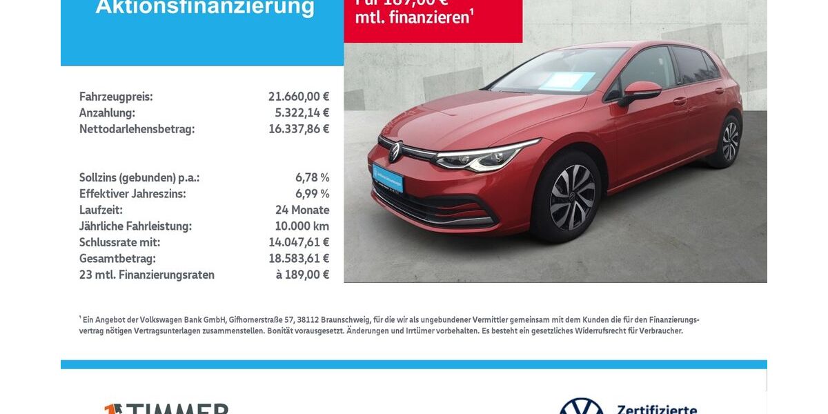 VW Golf 19.562 km 21.330 &euro; Borken 46325