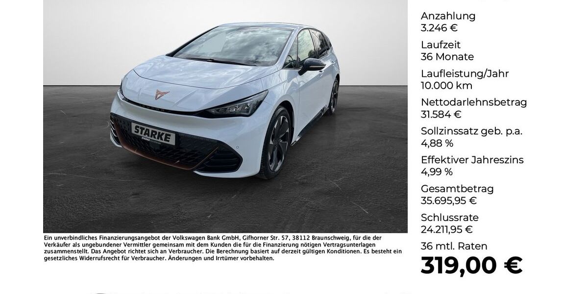 Cupra Born 6.191 km 34.830 &euro; Georgsmarienhütte (Osnabrück) 49124