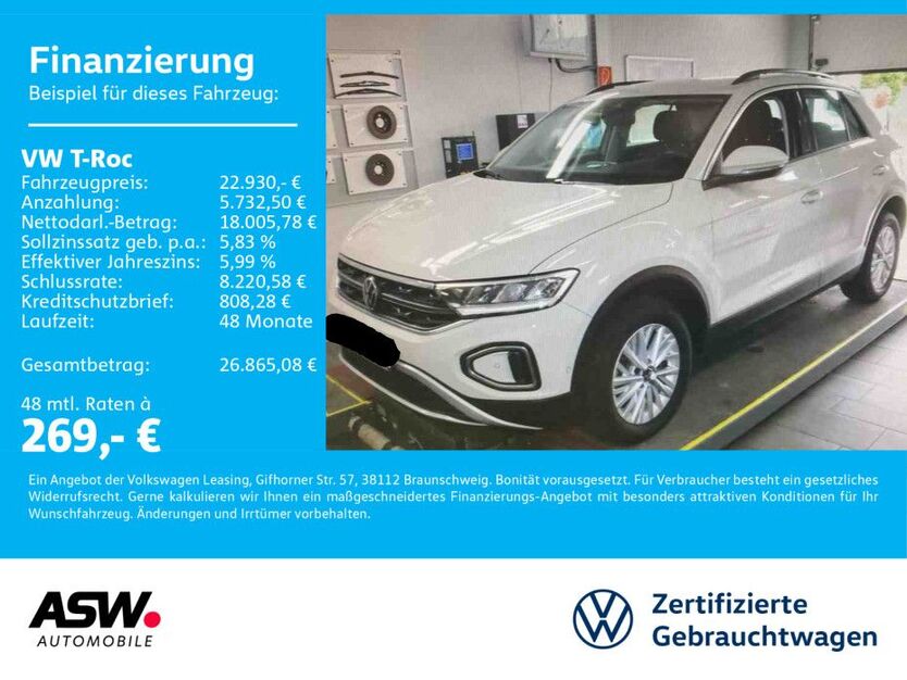 VW T-Roc 25.600 km 22.930 € Neckarsulm 74172